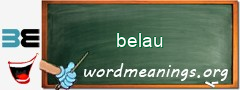 WordMeaning blackboard for belau